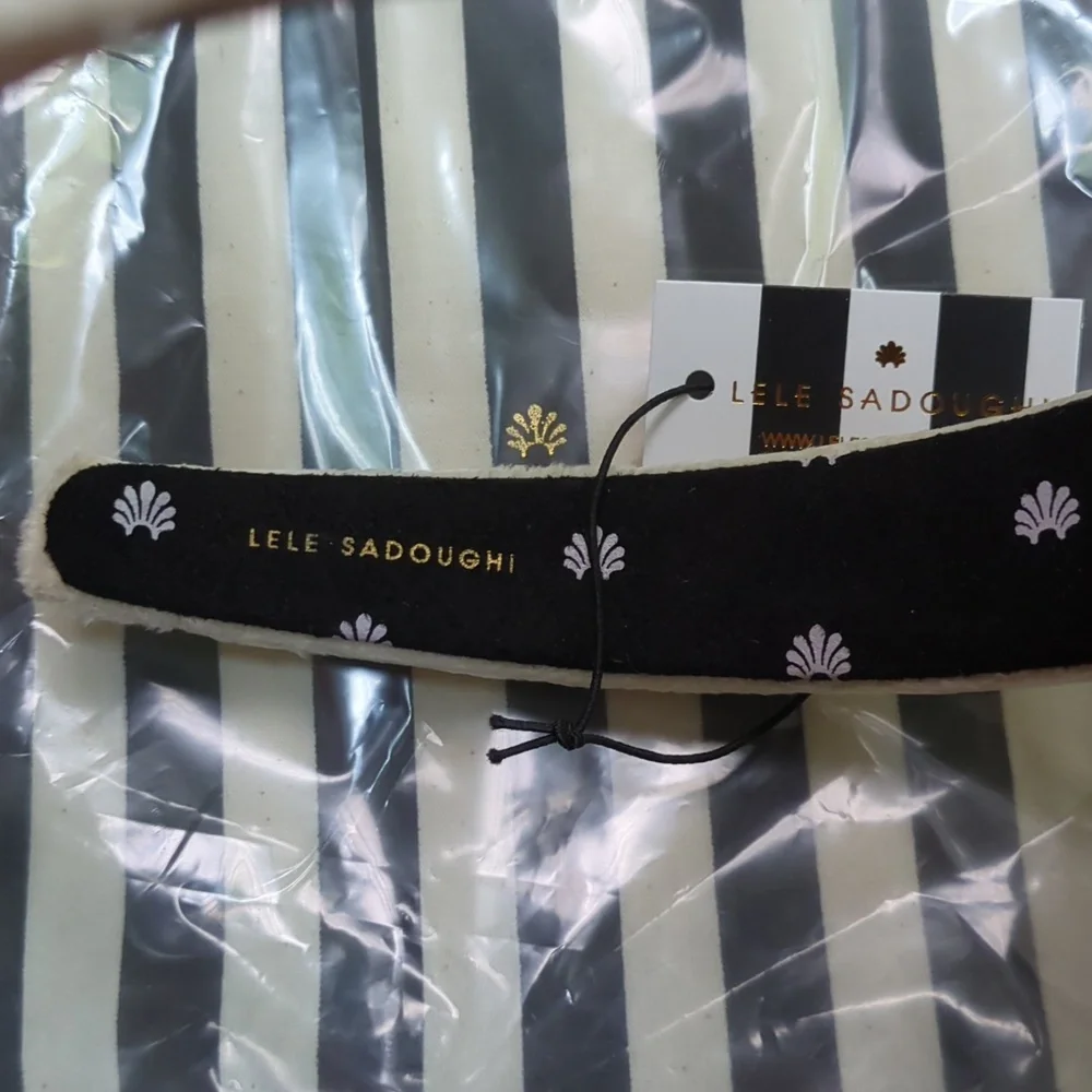 NWT Lele Sadoughi Crystal Bloom Bessette Headband Cream And Multicolor Crystals